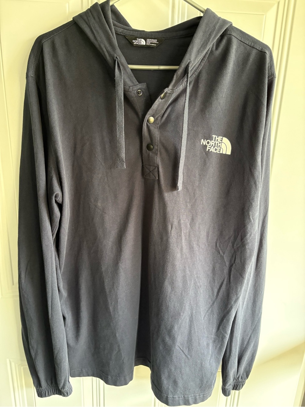 The North Face Men's Hooded Long-Sleeve Henley in Blue